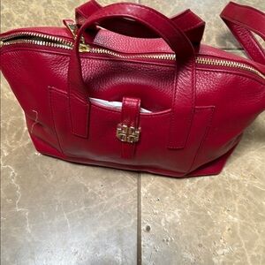 Elegant Red Leather Handbag